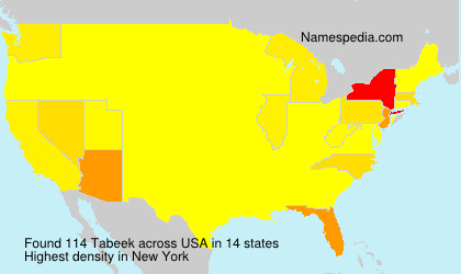 Surname Tabeek in USA Surname Tabeek in USA