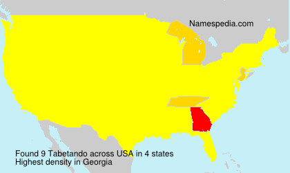 Surname Tabetando in USA