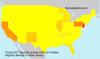 Surname Taborelli in USA Surname Taborelli in USA