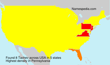 Surname Tachev in USA Surname Tachev in USA