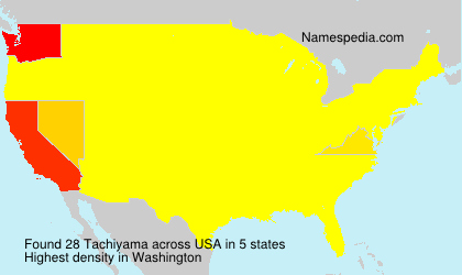 Surname Tachiyama in USA Surname Tachiyama in USA