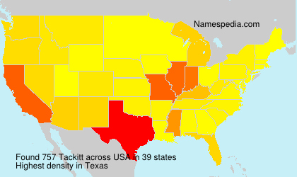 Surname Tackitt in USA Surname Tackitt in USA