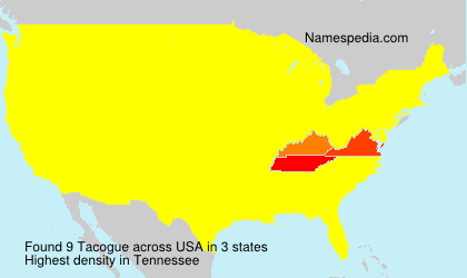 Surname Tacogue in USA Surname Tacogue in USA
