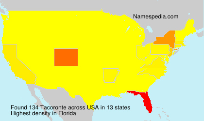 Surname Tacoronte in USA Surname Tacoronte in USA