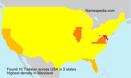 Surname Tadalan in USA Surname Tadalan in USA