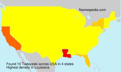 Surname Tadayeski in USA Surname Tadayeski in USA