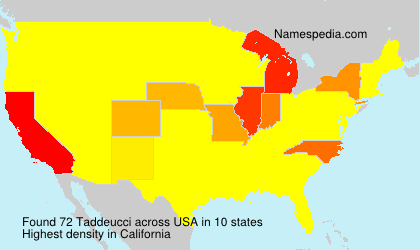 Surname Taddeucci in USA Surname Taddeucci in USA