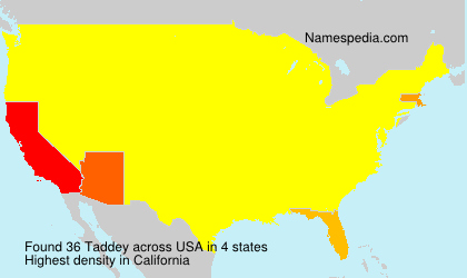 Surname Taddey in USA Surname Taddey in USA