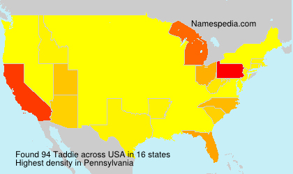 Surname Taddie in USA Surname Taddie in USA