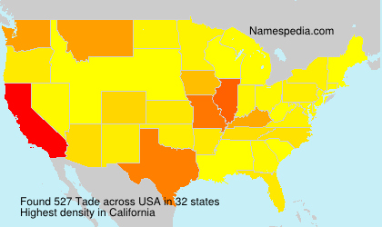 Surname Tade in USA Surname Tade in USA