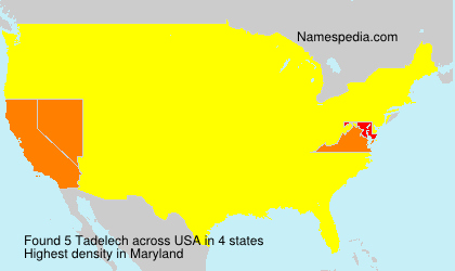 Surname Tadelech in USA Surname Tadelech in USA