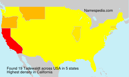 Surname Tadewaldt in USA Surname Tadewaldt in USA