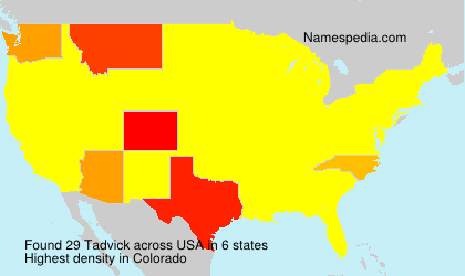 Surname Tadvick in USA Surname Tadvick in USA