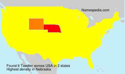 Surname Taedter in USA Surname Taedter in USA