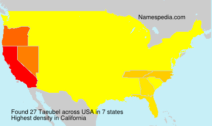 Surname Taeubel in USA Surname Taeubel in USA