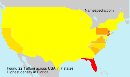 Surname Taffoni in USA Surname Taffoni in USA