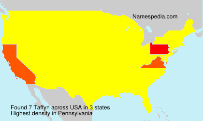 Surname Taffyn in USA Surname Taffyn in USA