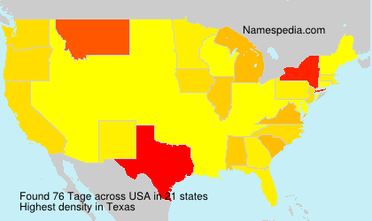 Surname Tage in USA