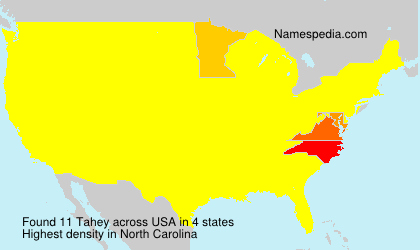 Surname Tahey in USA Surname Tahey in USA