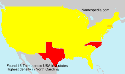 Surname Taim in USA Surname Taim in USA