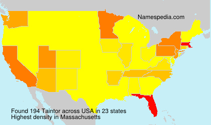 Surname Taintor in USA Surname Taintor in USA