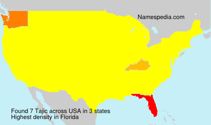 Surname Tajic in USA Surname Tajic in USA