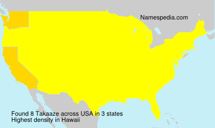 Surname Takaaze in USA Surname Takaaze in USA