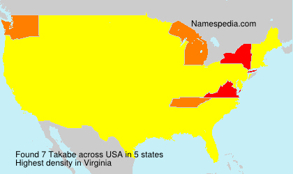 Surname Takabe in USA Surname Takabe in USA