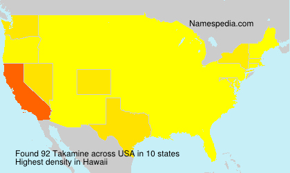 Surname Takamine in USA Surname Takamine in USA