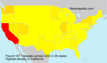 Surname Takasaki in USA