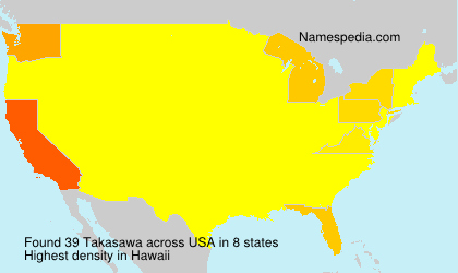 Surname Takasawa in USA Surname Takasawa in USA