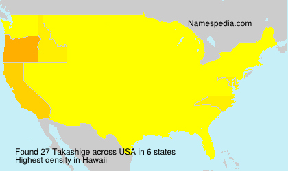 Surname Takashige in USA Surname Takashige in USA