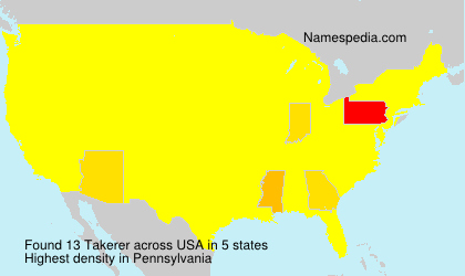 Surname Takerer in USA Surname Takerer in USA