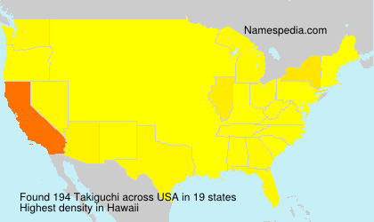Surname Takiguchi in USA Surname Takiguchi in USA