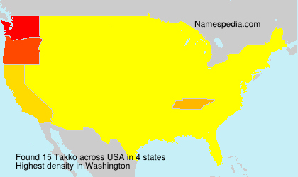 Surname Takko in USA Surname Takko in USA