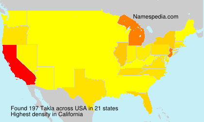 Surname Takla in USA Surname Takla in USA