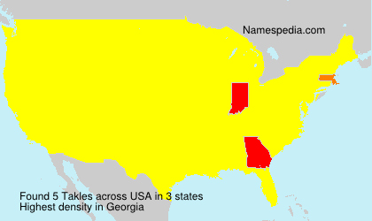 Surname Takles in USA Surname Takles in USA