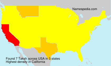 Surname Taksh in USA Surname Taksh in USA