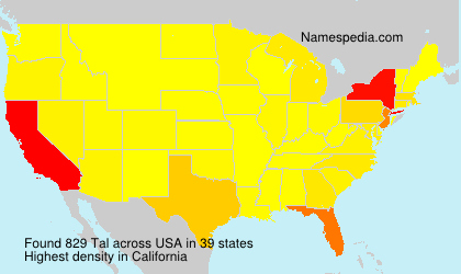 Surname Tal in USA Surname Tal in USA
