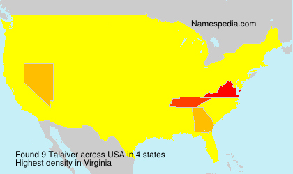 Surname Talaiver in USA Surname Talaiver in USA