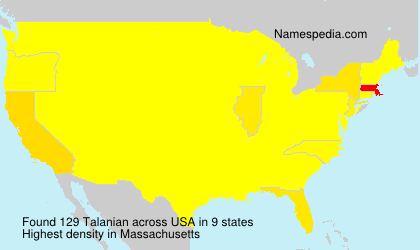 Surname Talanian in USA Surname Talanian in USA