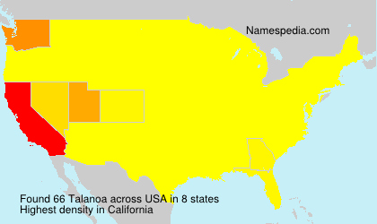 Surname Talanoa in USA Surname Talanoa in USA