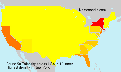 Surname Talansky in USA Surname Talansky in USA