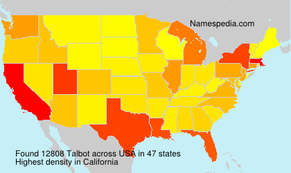 Surname Talbot in USA Surname Talbot in USA