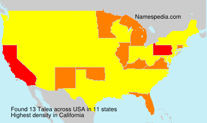 Surname Talea in USA Surname Talea in USA