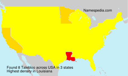 Surname Talebloo in USA Surname Talebloo in USA