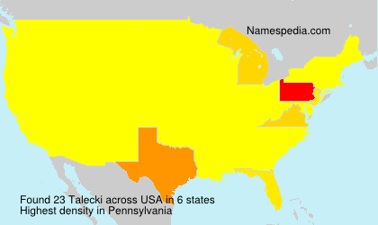 Surname Talecki in USA Surname Talecki in USA