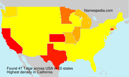 Surname Talge in USA Surname Talge in USA