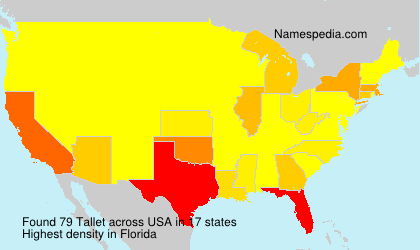 Surname Tallet in USA Surname Tallet in USA