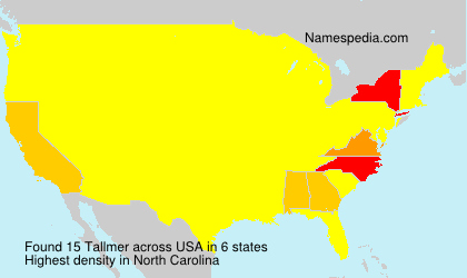 Surname Tallmer in USA Surname Tallmer in USA